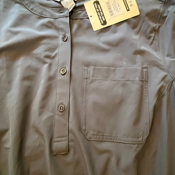 Duluth Trading NEW WITH TAGS women's dress blue Nine to Fine cap sleeve dress - Picture 2 of 5